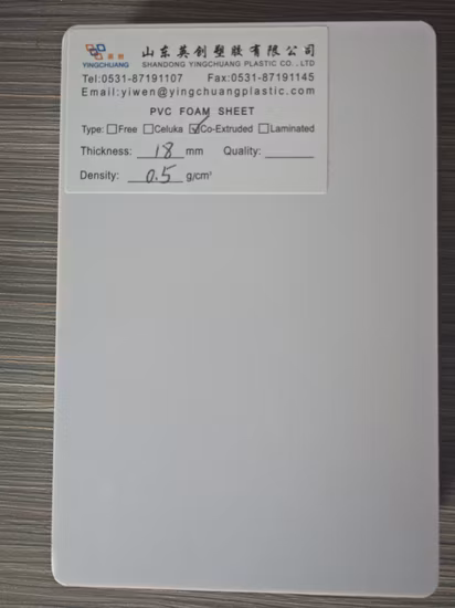 PVC-coextrudierte Schaumstoffplatte 1220 x 2440 x 3–30 mm